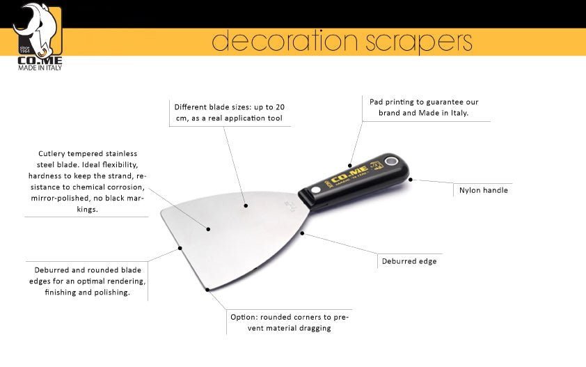 CO.ME MICROCEMENT SCRAPPER ROUNDED SPATULAR - CEMHER