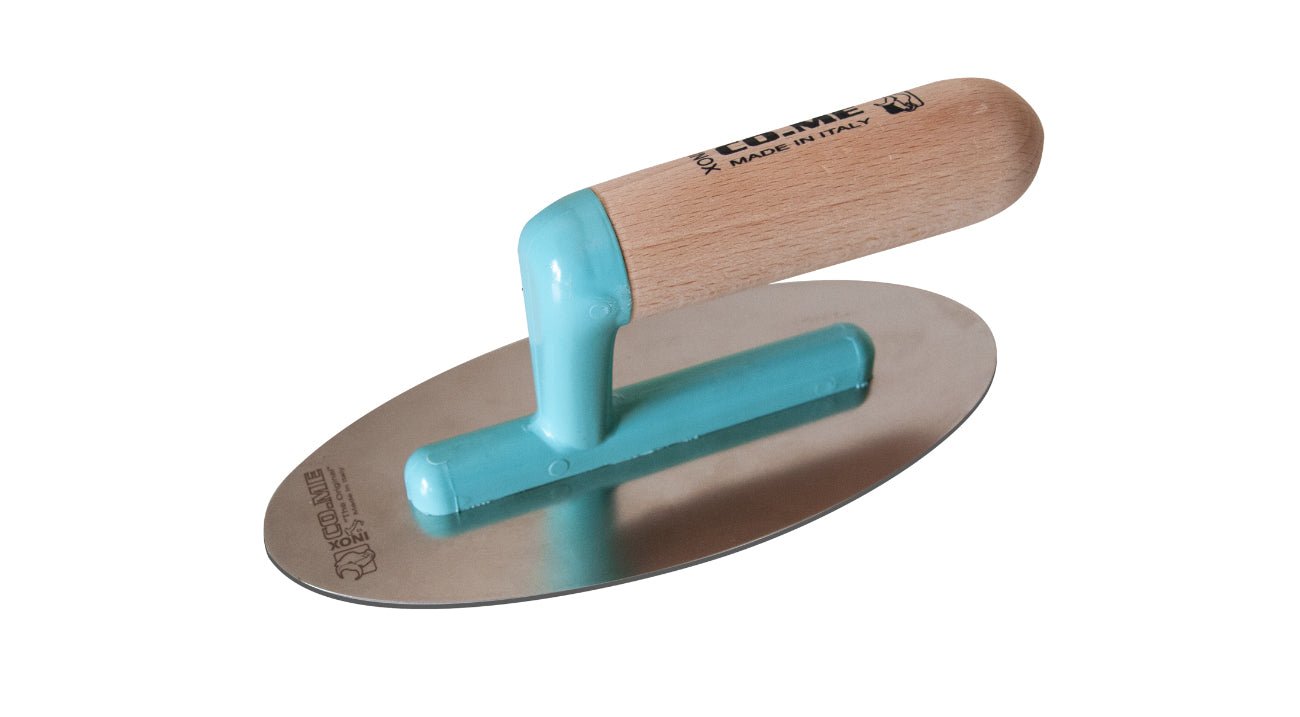 CO.ME OVAL MINI LIGHTFLEX TURQUOISE FINISHING TROWEL - CEMHER