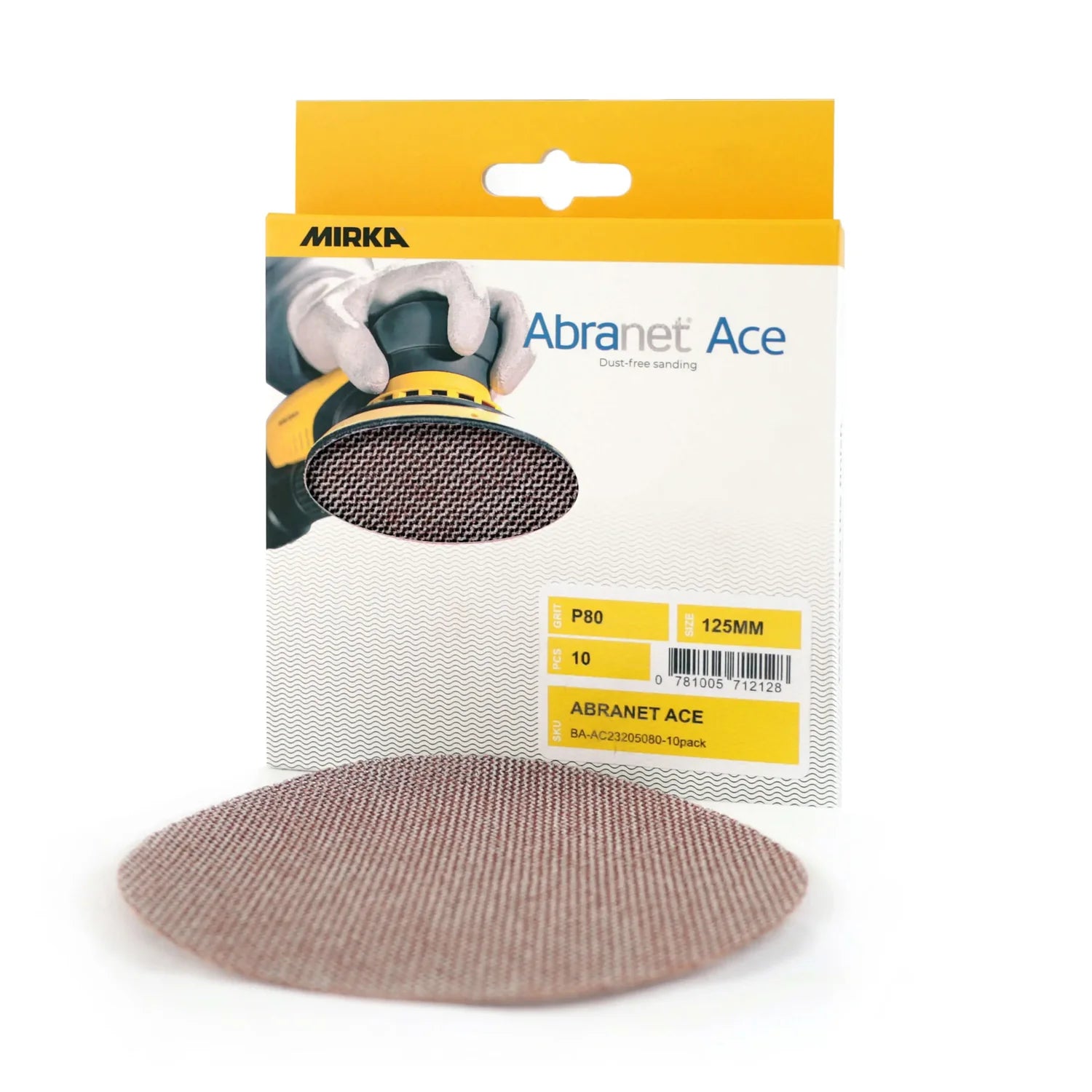 MIRKA ABRANET ACE CERAMIC SANDING DISCS 125MM - 10 PACK - CEMHER QLD